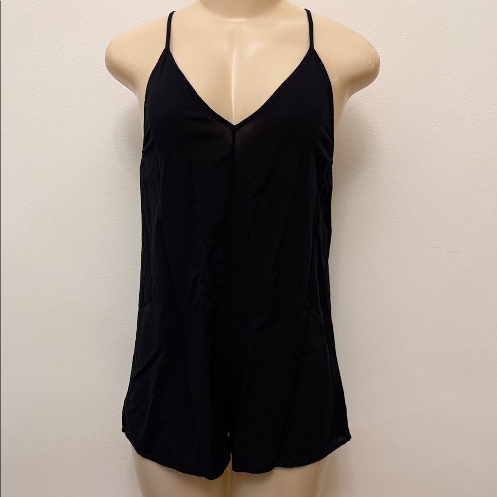 Victoria's Secret Black Sleeveless Spaghetti Strap Romper Size Medium
